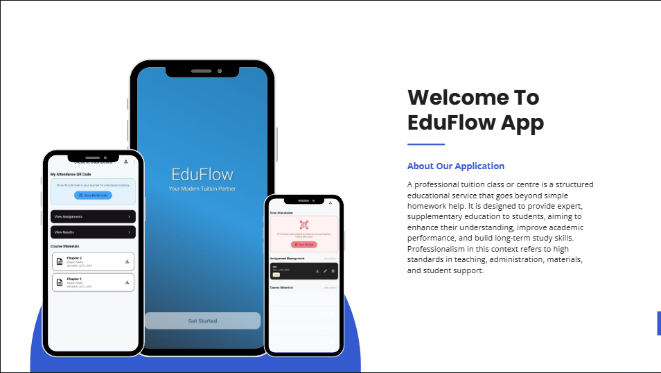 Screenshot of EduFlow Android education management app